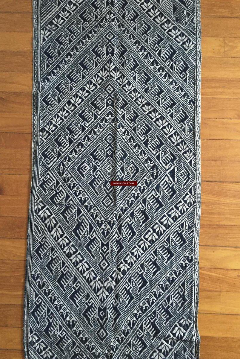 899 Vintage Tai Sam Neua Laotiano Tessitura in cotone filato a mano-WOVENSOULS-Arredamento artistico-tessile-vintage-antico