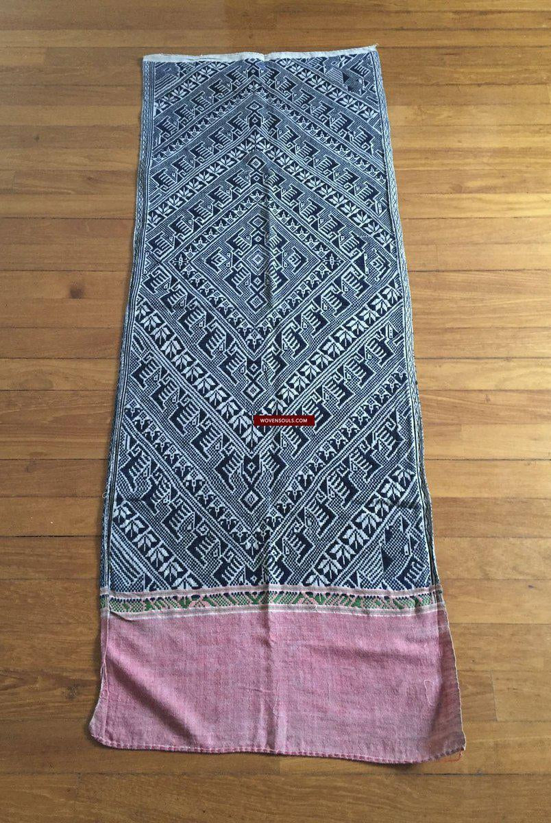 899 Vintage Tai Sam Neua Laotiano Tessitura in cotone filato a mano-WOVENSOULS-Arredamento artistico-tessile-vintage-antico