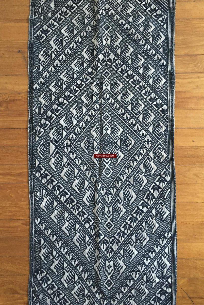 899 Vintage Tai Sam Neua Laotiano Tessitura in cotone filato a mano-WOVENSOULS-Arredamento artistico-tessile-vintage-antico