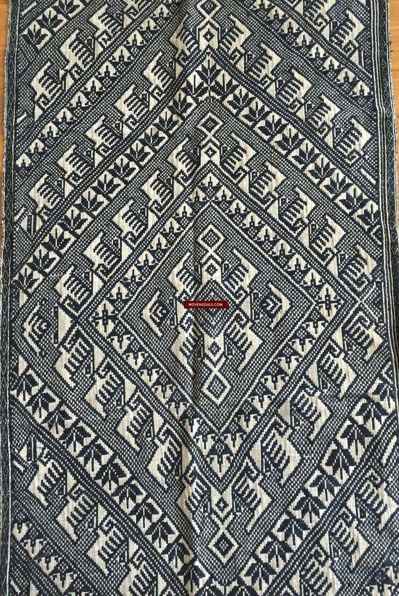 899 Vintage Tai Sam Neua Laotiano Tessitura in cotone filato a mano-WOVENSOULS-Arredamento artistico-tessile-vintage-antico