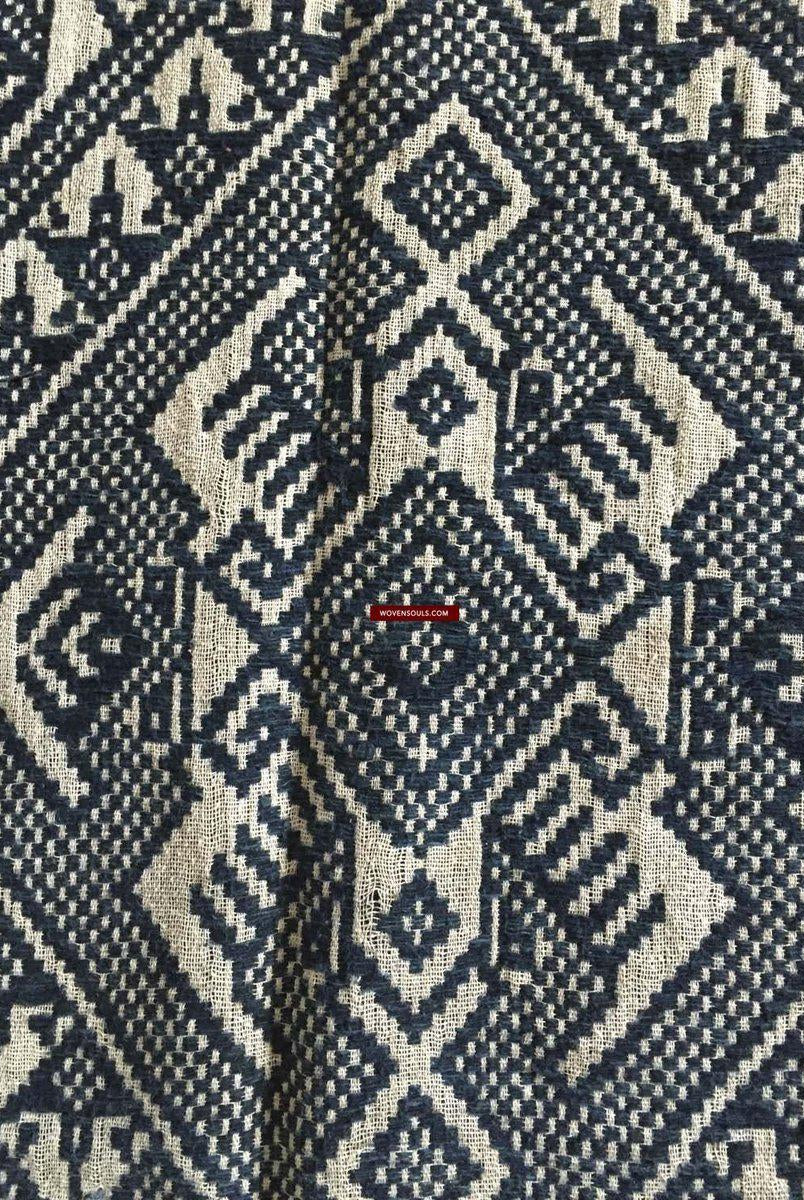 899 Vintage Tai Sam Neua Laotiano Tessitura in cotone filato a mano-WOVENSOULS-Arredamento artistico-tessile-vintage-antico