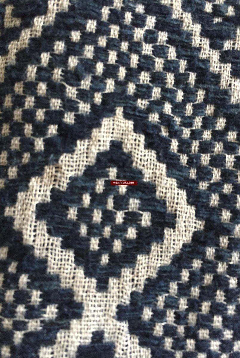 899 Vintage Tai Sam Neua Laotiano Tessitura in cotone filato a mano-WOVENSOULS-Arredamento artistico-tessile-vintage-antico