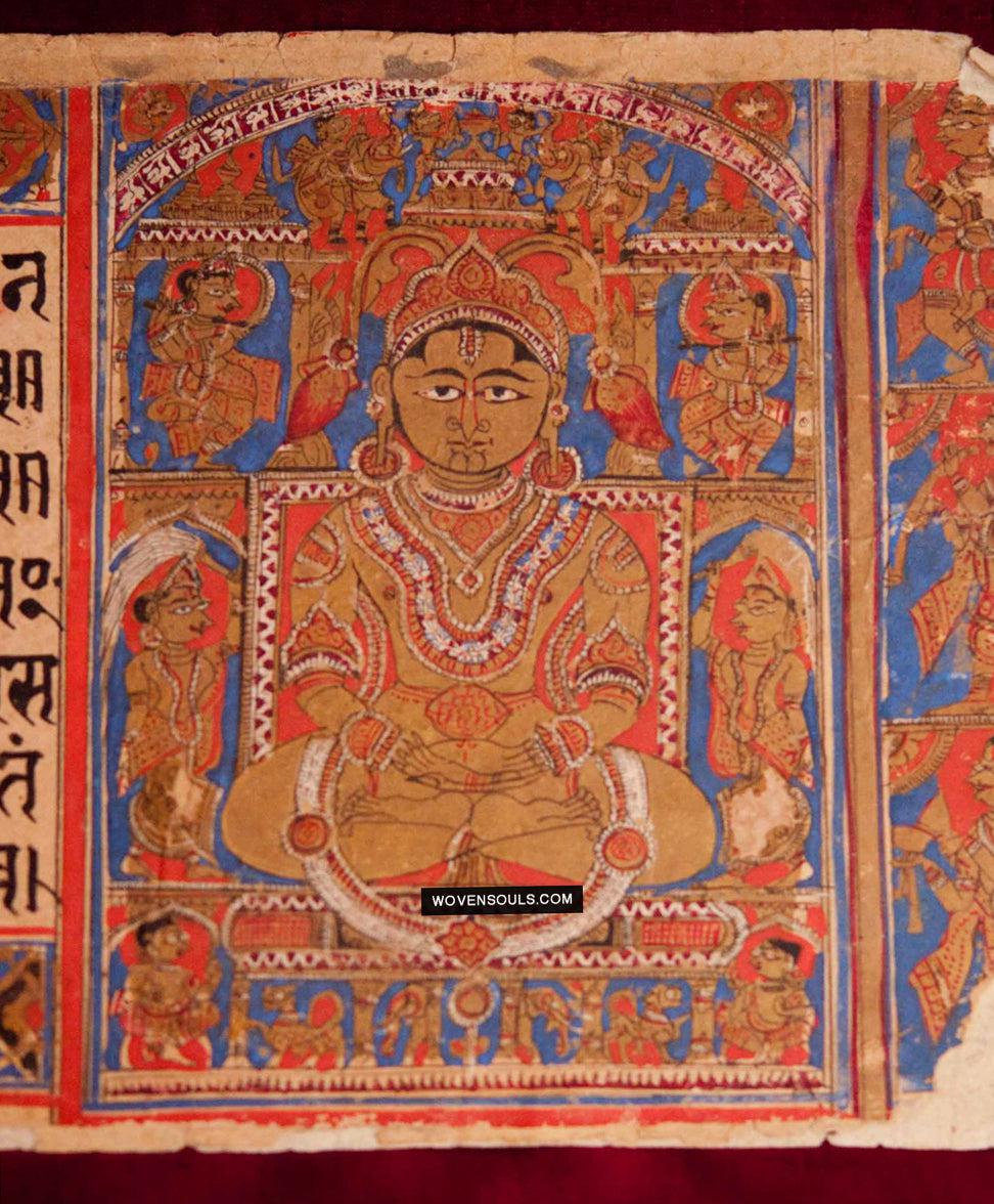 9003 Ancient Jain Kalpasutra Mansucript - 88 folios-WOVENSOULS Antique Textiles & Art Gallery