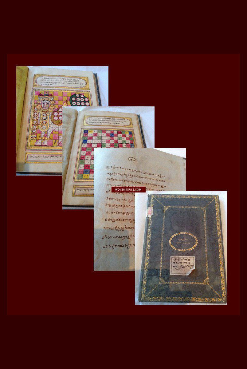 9006 A Treatise on the game of Caduranga, Mysore, ca 1850 - SOLD-WOVENSOULS-Antique-Vintage-Textiles-Art-Decor