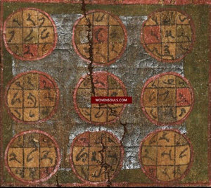 9013 Antique Tibetan Astrological Calendar - MASTERPIECE-WOVENSOULS-Antique-Vintage-Textiles-Art-Decor