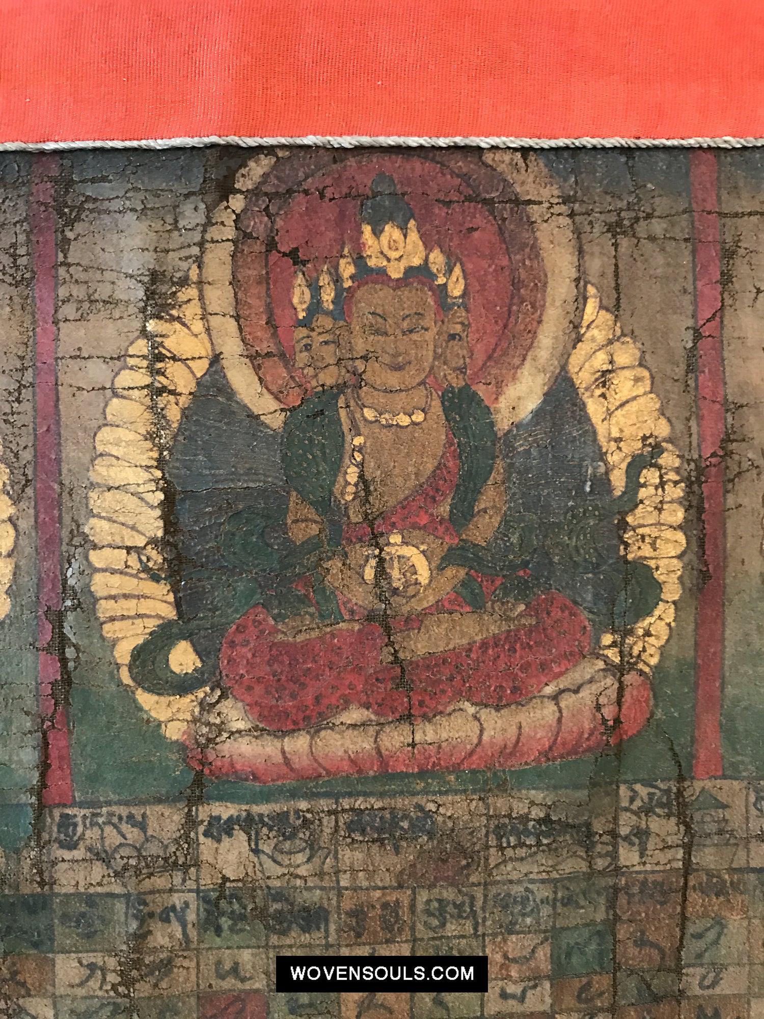 9013 Antique Tibetan Astrological Calendar - MASTERPIECE-WOVENSOULS Antique Textiles & Art Gallery