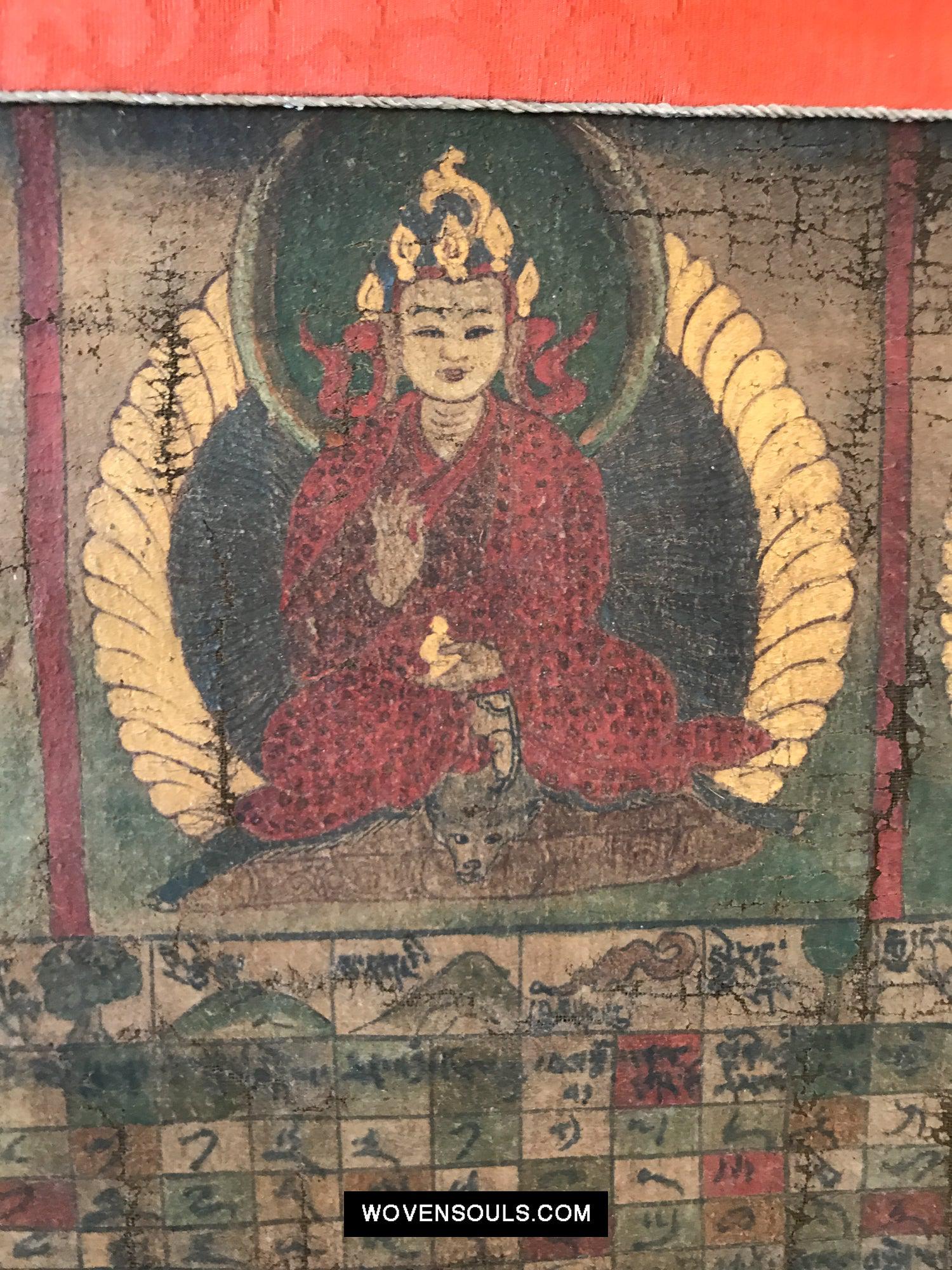 9013 Antique Tibetan Astrological Calendar - MASTERPIECE-WOVENSOULS Antique Textiles & Art Gallery