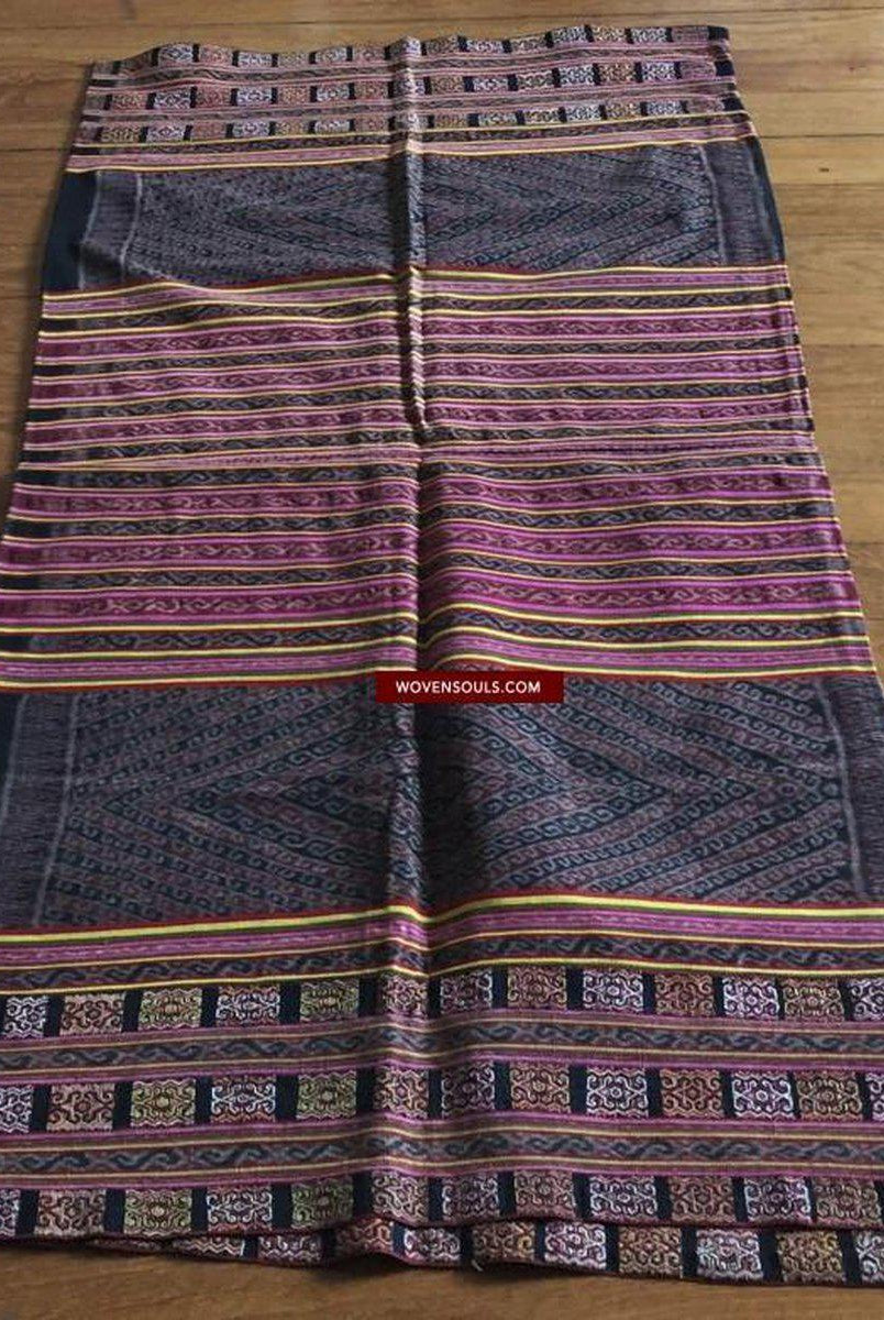902 Alte Ikat-Sarong-Weberei mit zusätzlichem Schuss aus Biboki Timor-WOVENSOULS-Antike-Vintage-Textilien-Kunst-Dekor