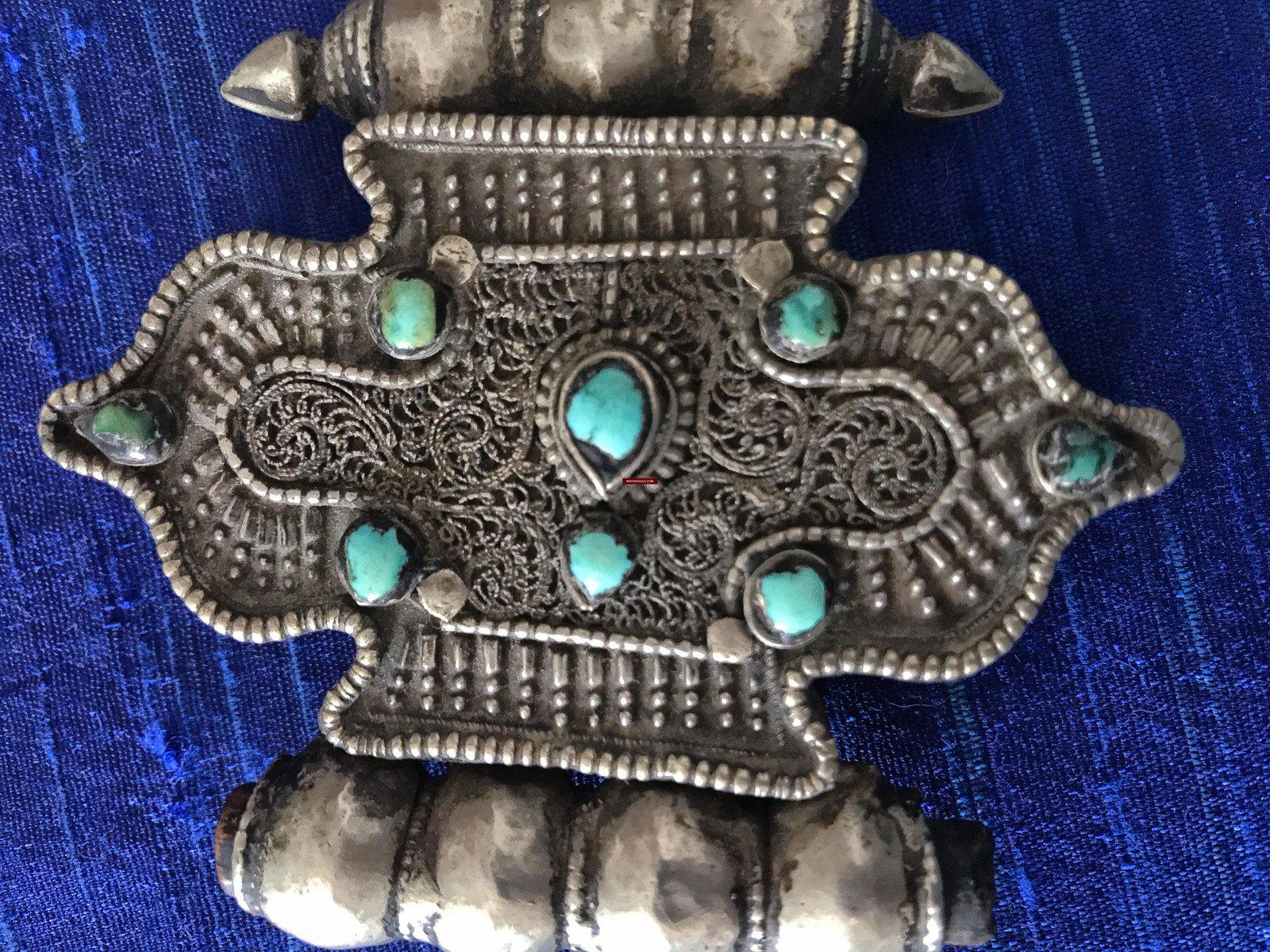 908B Tibetan Ghau - collected by Heinrich Harrer-WOVENSOULS-Antique-Vintage-Textiles-Art-Decor