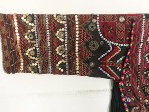 913 Antique Kohistan Bridal Jumlo Dress with Embroidery-WOVENSOULS-Antique-Vintage-Textiles-Art-Decor