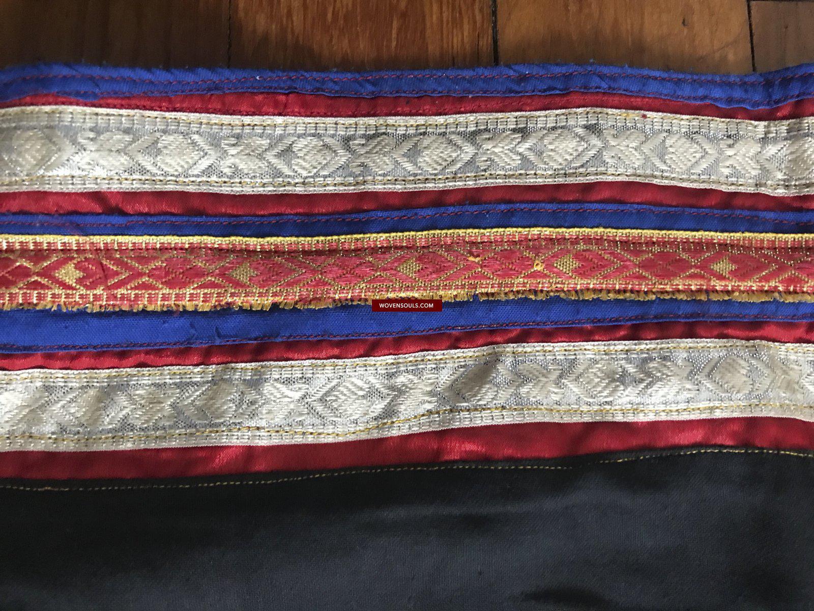 917 VINTAGE KOHISTAN BLACK SHAWL TEXTILE-WOVENSOULS-Antique-Vintage-Textiles-Art-Decor