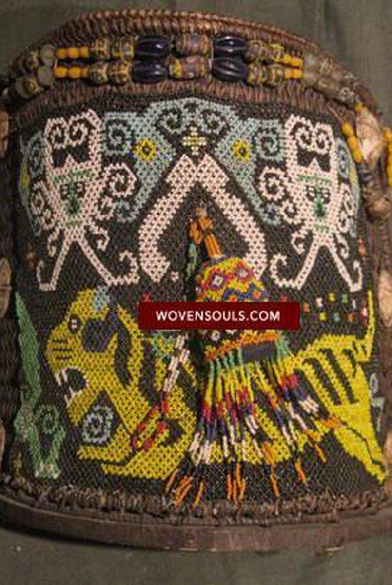 925 Old Borneo Baby Carrier Kalimantan-WOVENSOULS-Antique-Vintage-Textiles-Art-Decor