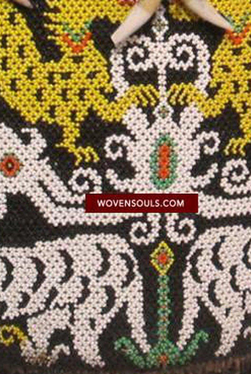 926 Vintage Borneo Dayak Baby Carrier-WOVENSOULS-Antique-Vintage-Textiles-Art-Decor