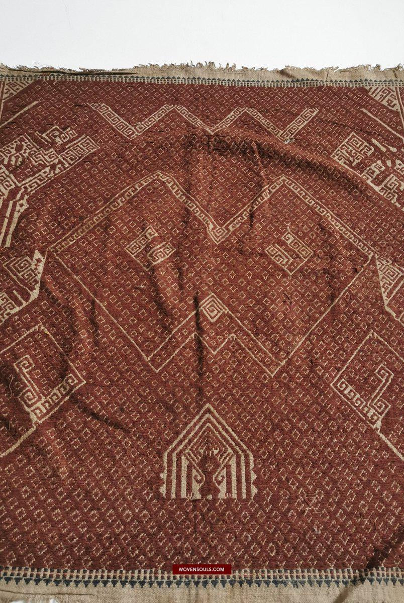 927 Rare Antique Tampan Ship cloth Sumatra Textile Art-WOVENSOULS-Antique-Vintage-Textiles-Art-Decor