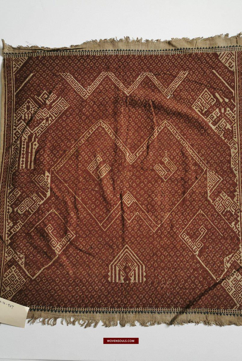 927 Rare Antique Tampan Ship cloth Sumatra Textile Art-WOVENSOULS-Antique-Vintage-Textiles-Art-Decor