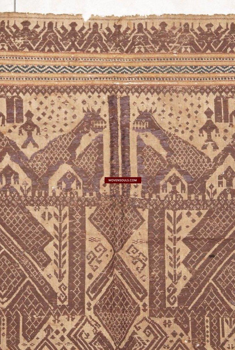 928 Antique Sumatra Tampan Shipcloth Textile Art - Brani-WOVENSOULS-Antique-Vintage-Textiles-Art-Decor
