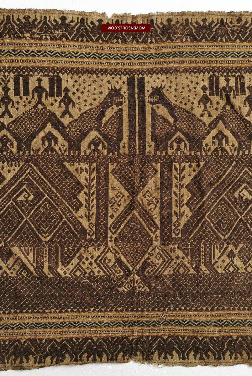 928 Antique Sumatra Tampan Shipcloth Textile Art - Brani-WOVENSOULS-Antique-Vintage-Textiles-Art-Decor