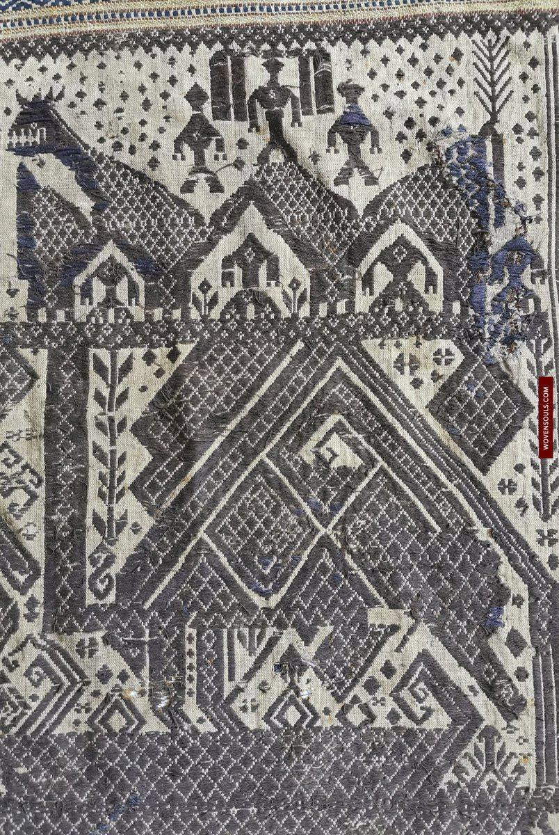 928 Antique Sumatra Tampan Shipcloth Textile Art - Brani-WOVENSOULS-Antique-Vintage-Textiles-Art-Decor