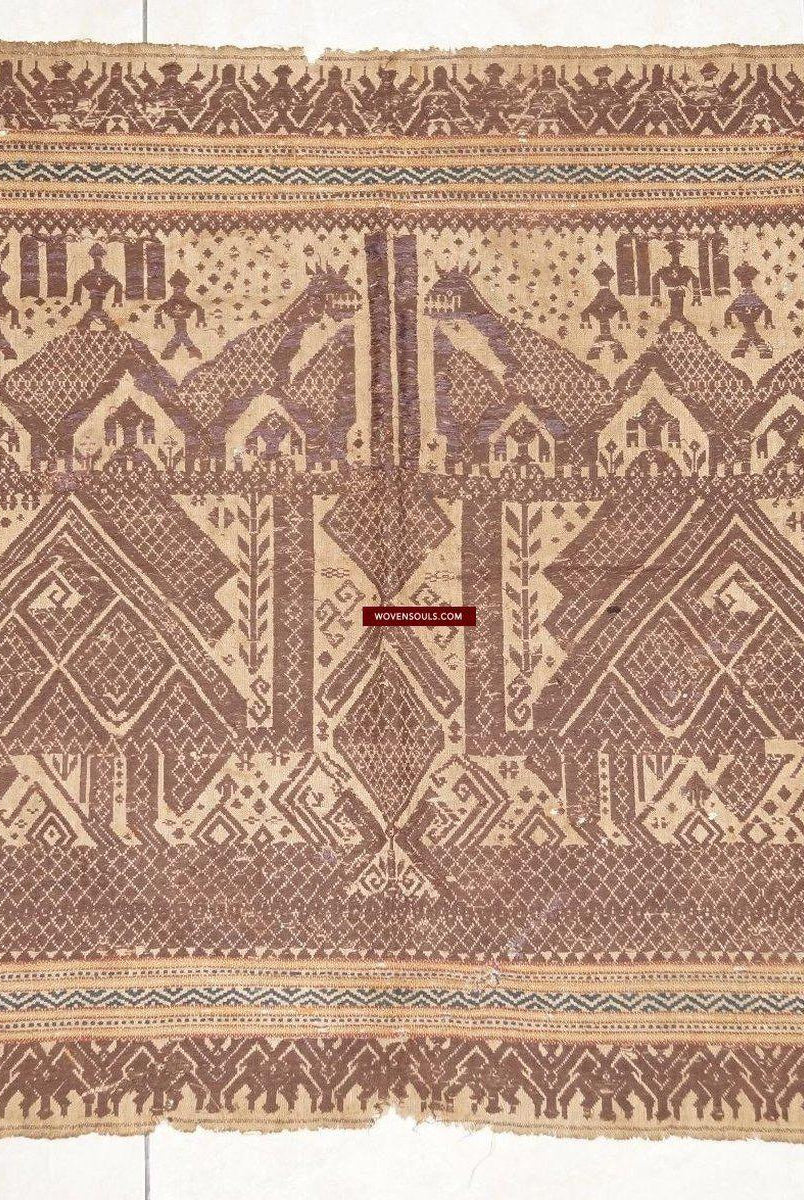 928 Antique Sumatra Tampan Shipcloth Textile Art - Brani-WOVENSOULS-Antique-Vintage-Textiles-Art-Decor