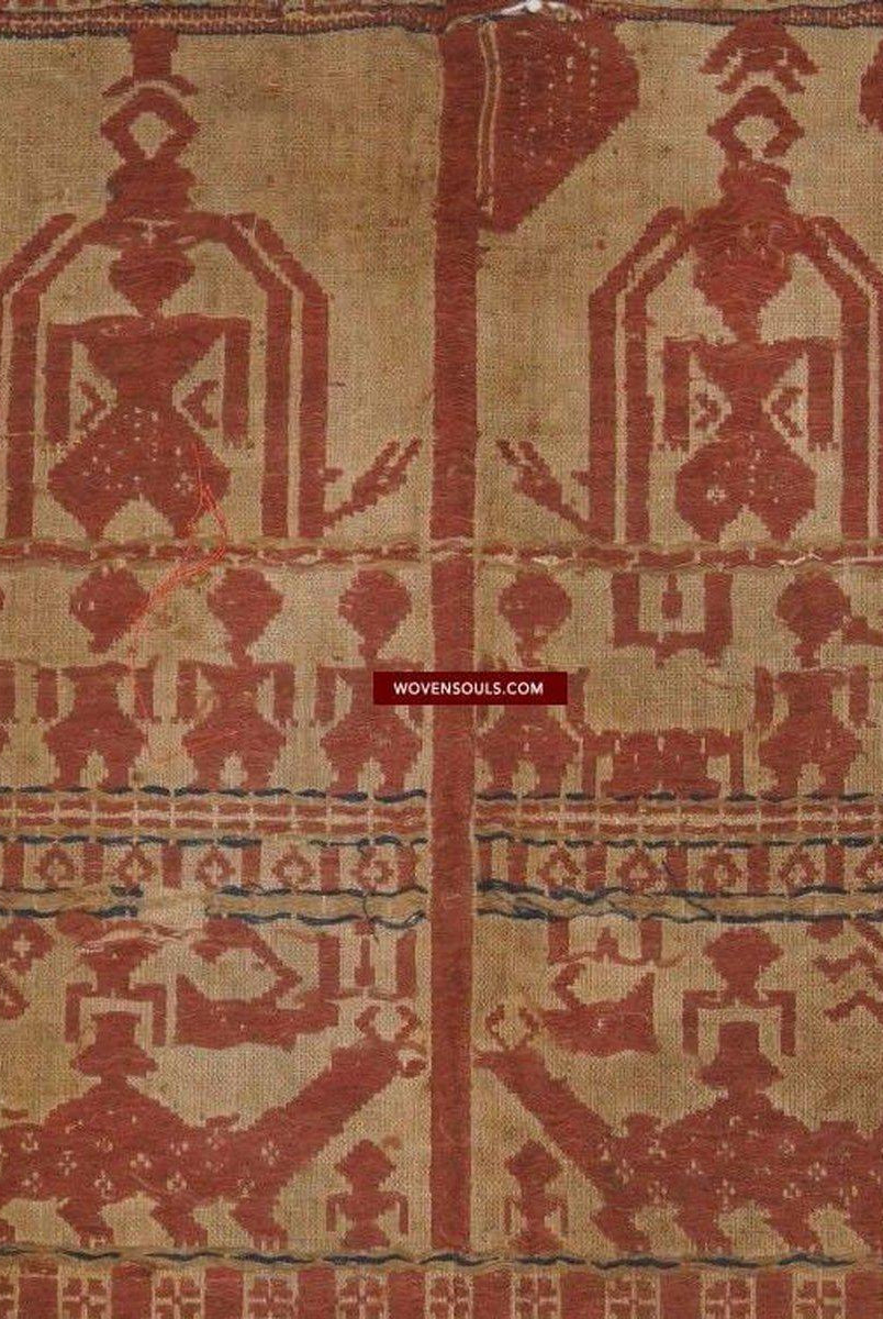 929 Superb Antique Semangka Tampan Shipcloth Sumatra Textile - 1700s-WOVENSOULS-Antique-Vintage-Textiles-Art-Decor