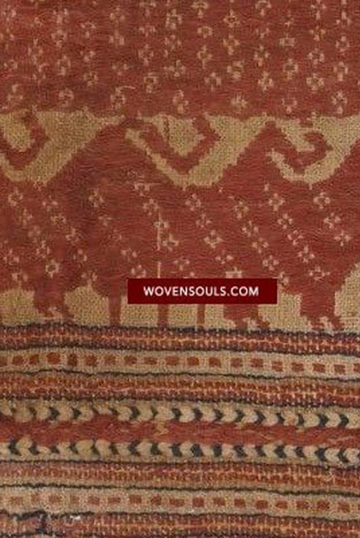 929 Superb Antique Semangka Tampan Shipcloth Sumatra Textile - 1700s-WOVENSOULS-Antique-Vintage-Textiles-Art-Decor