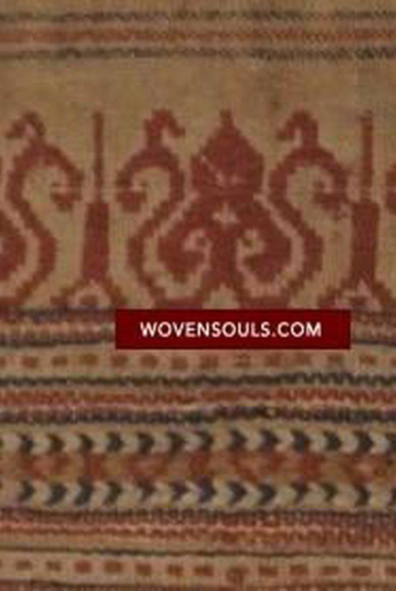 929 Superb Antique Semangka Tampan Shipcloth Sumatra Textile - 1700s-WOVENSOULS-Antique-Vintage-Textiles-Art-Decor