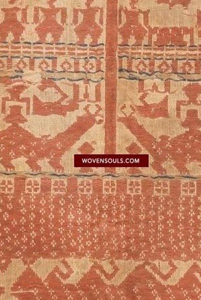 929 Superb Antique Semangka Tampan Shipcloth Sumatra Textile - 1700s-WOVENSOULS-Antique-Vintage-Textiles-Art-Decor