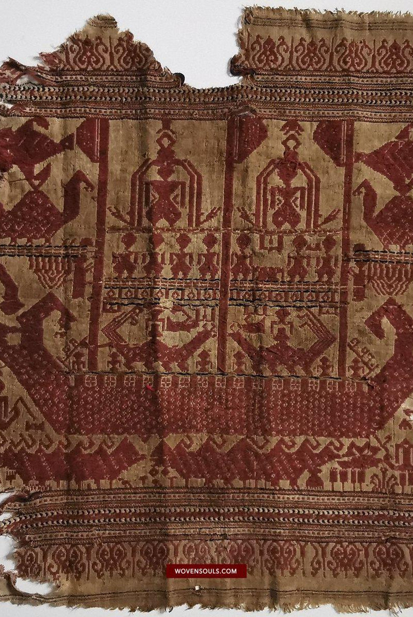 929 Superb Antique Semangka Tampan Shipcloth Sumatra Textile - 1700s-WOVENSOULS-Antique-Vintage-Textiles-Art-Decor