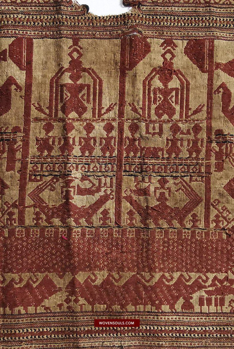 929 Superb Antique Semangka Tampan Shipcloth Sumatra Textile - 1700s-WOVENSOULS-Antique-Vintage-Textiles-Art-Decor