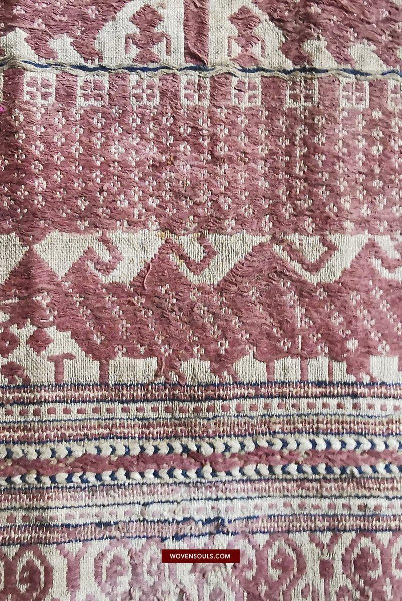 929 Superb Antique Semangka Tampan Shipcloth Sumatra Textile - 1700s-WOVENSOULS-Antique-Vintage-Textiles-Art-Decor