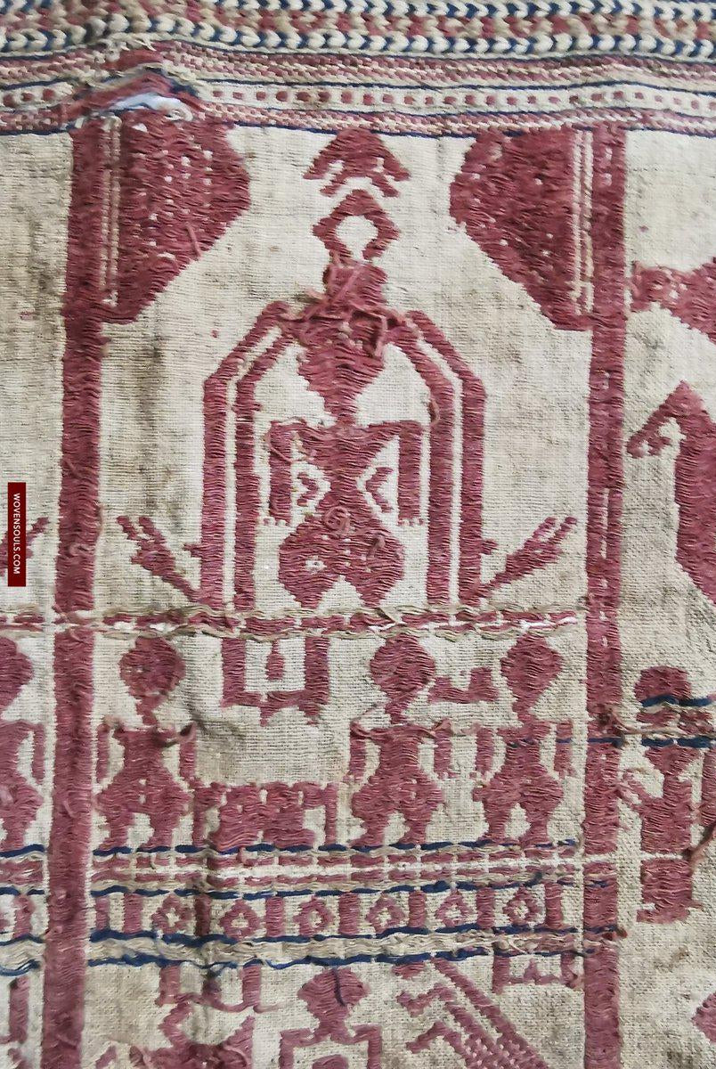 929 Superb Antique Semangka Tampan Shipcloth Sumatra Textile - 1700s-WOVENSOULS-Antique-Vintage-Textiles-Art-Decor