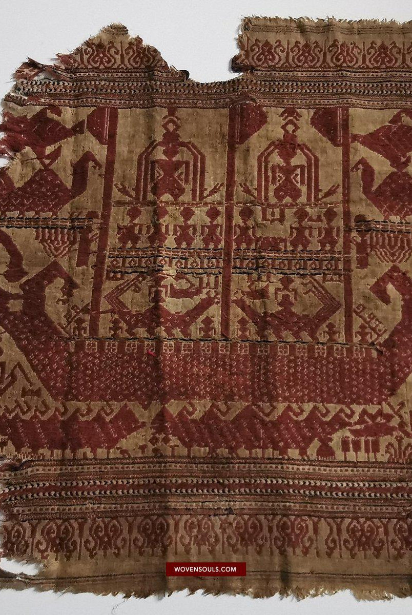929 Superb Antique Semangka Tampan Shipcloth Sumatra Textile - 1700s-WOVENSOULS-Antique-Vintage-Textiles-Art-Decor