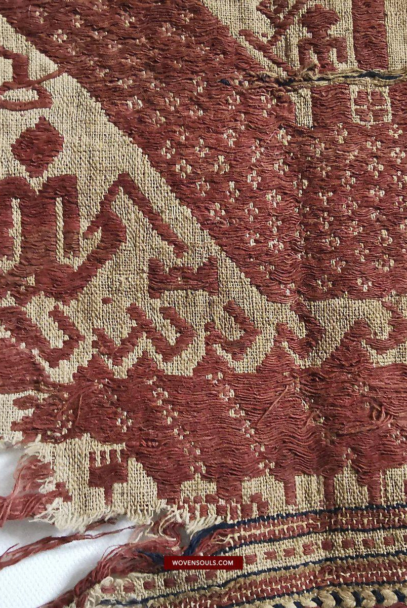 929 Superb Antique Semangka Tampan Shipcloth Sumatra Textile - 1700s-WOVENSOULS-Antique-Vintage-Textiles-Art-Decor