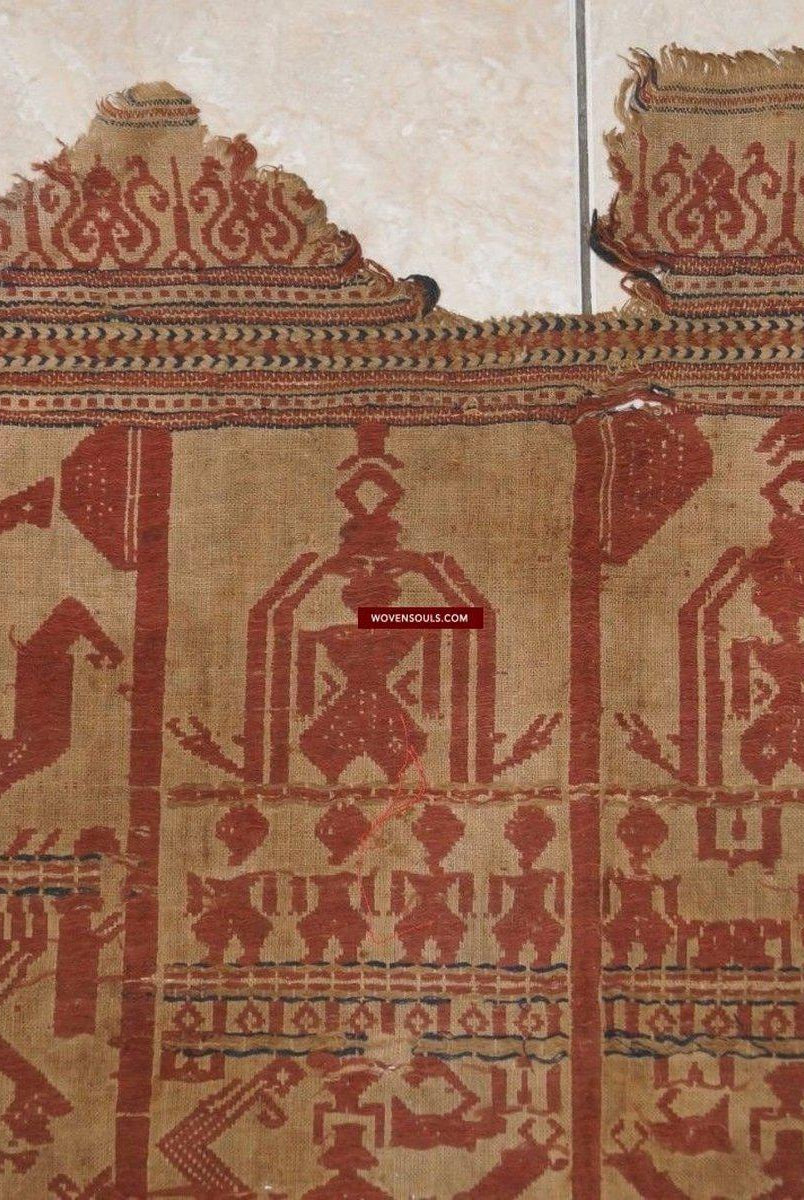 929 Superb Antique Semangka Tampan Shipcloth Sumatra Textile - 1700s-WOVENSOULS-Antique-Vintage-Textiles-Art-Decor