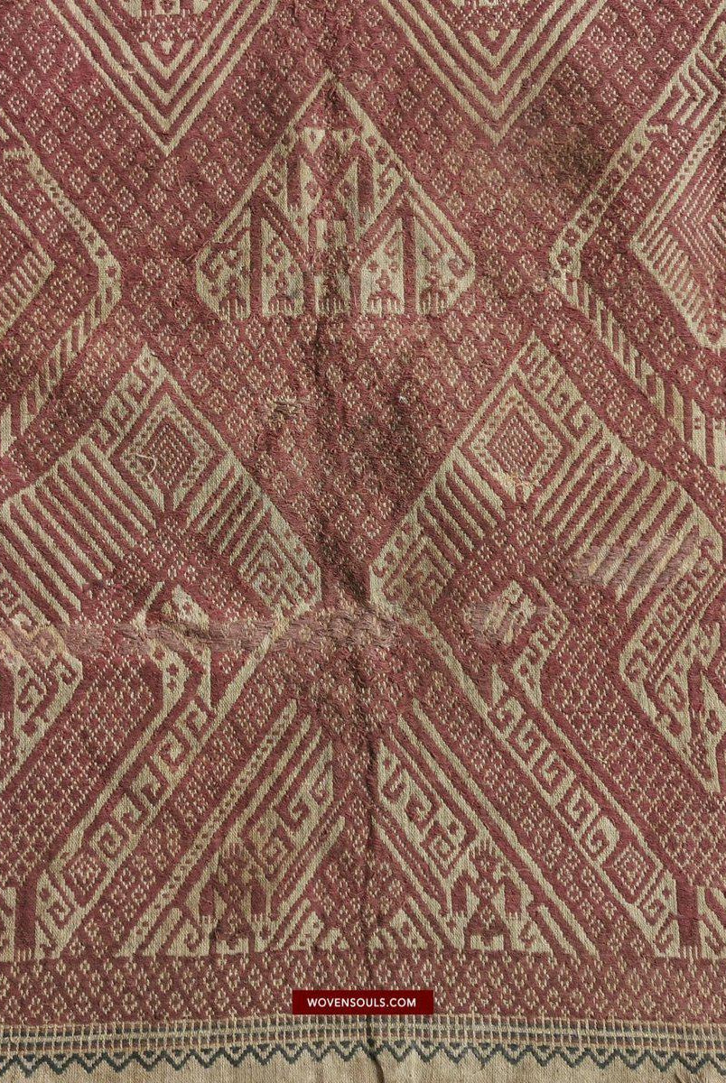 930 Antique Sumatra Tampan Ship cloth Textile Weaving-WOVENSOULS-Antique-Vintage-Textiles-Art-Decor