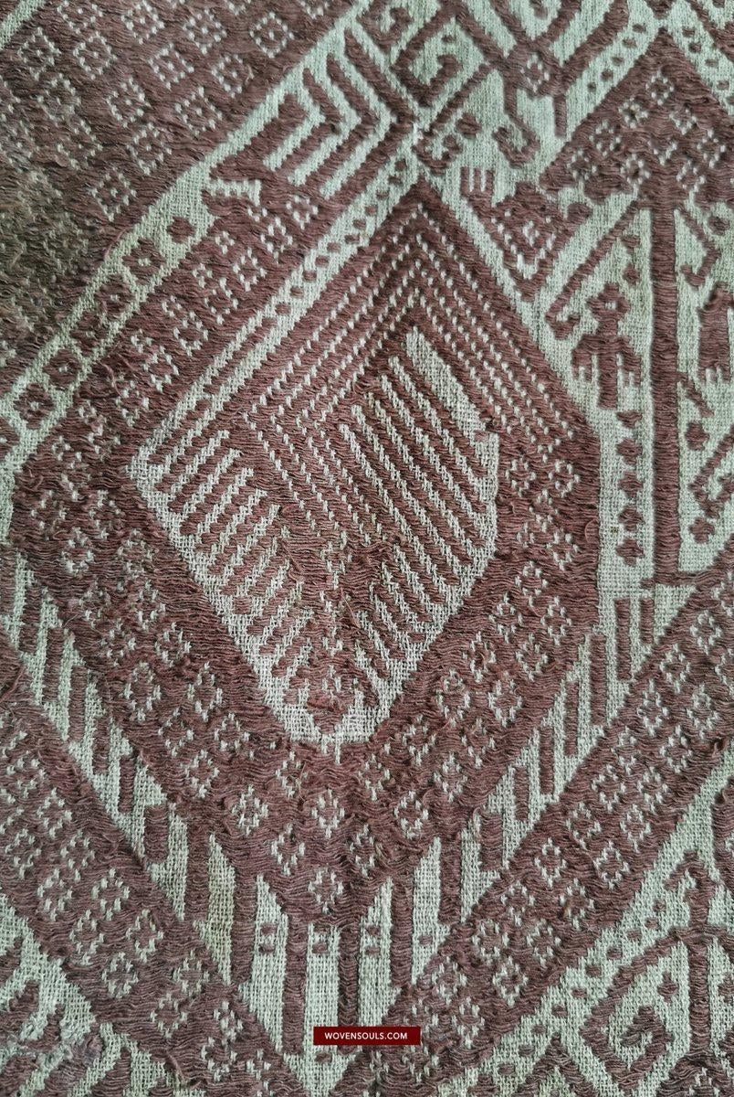 930 Antique Sumatra Tampan Ship cloth Textile Weaving-WOVENSOULS-Antique-Vintage-Textiles-Art-Decor