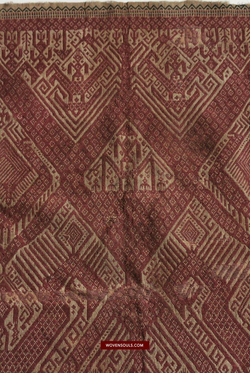 930 Antique Sumatra Tampan Ship cloth Textile Weaving-WOVENSOULS-Antique-Vintage-Textiles-Art-Decor