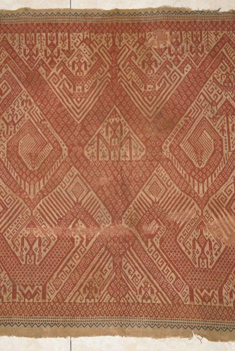 930 Antique Sumatra Tampan Ship cloth Textile Weaving-WOVENSOULS-Antique-Vintage-Textiles-Art-Decor