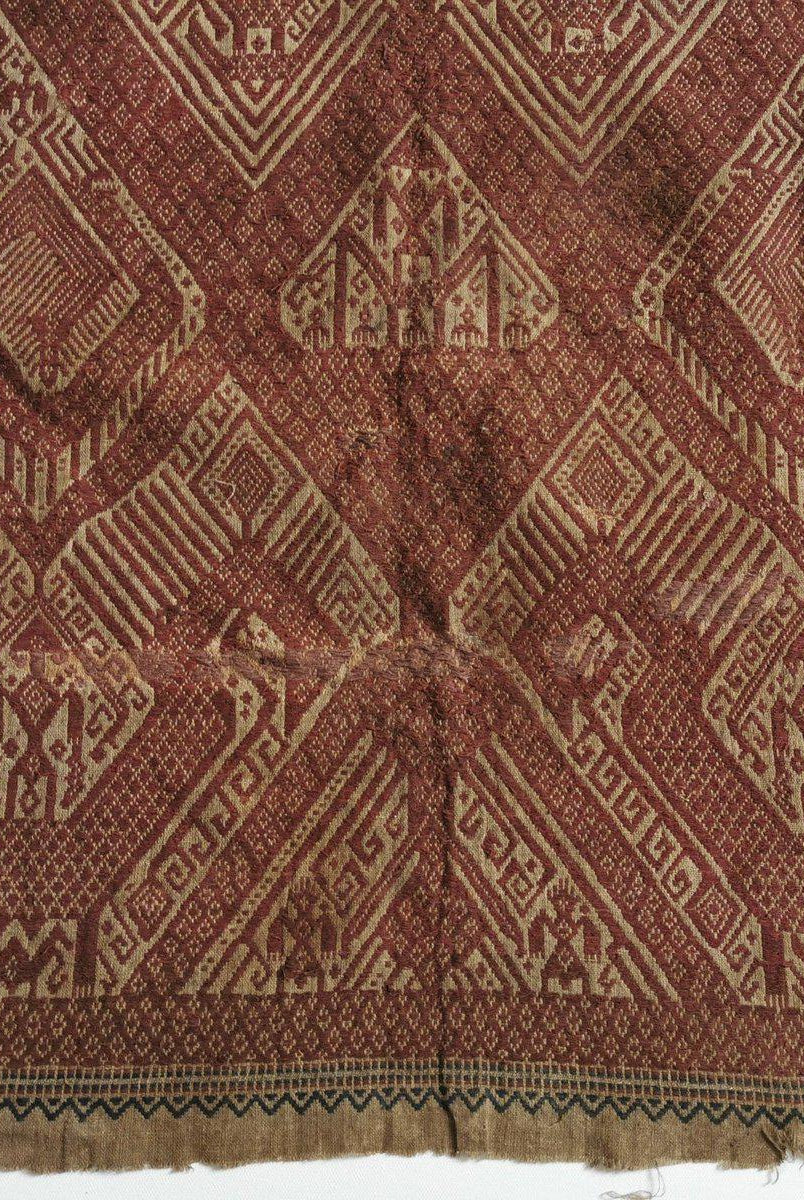 930 Antique Sumatra Tampan Ship cloth Textile Weaving-WOVENSOULS-Antique-Vintage-Textiles-Art-Decor