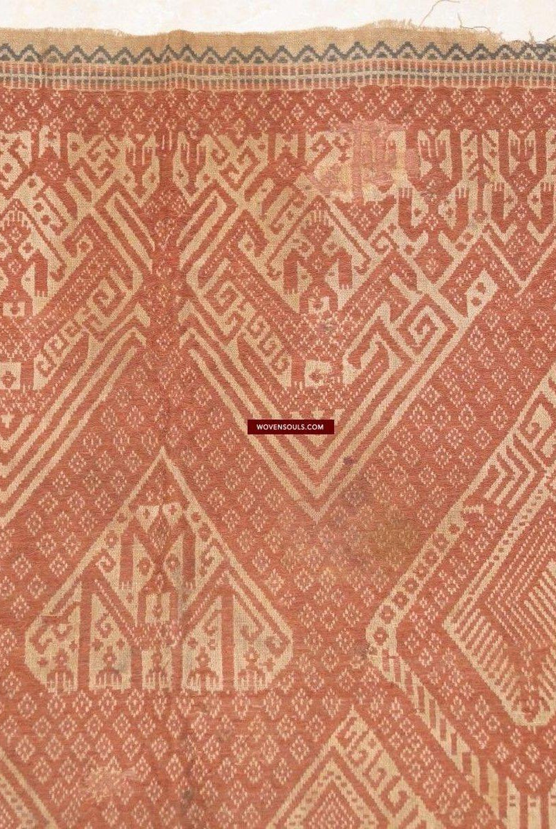 930 Antique Sumatra Tampan Ship cloth Textile Weaving-WOVENSOULS-Antique-Vintage-Textiles-Art-Decor