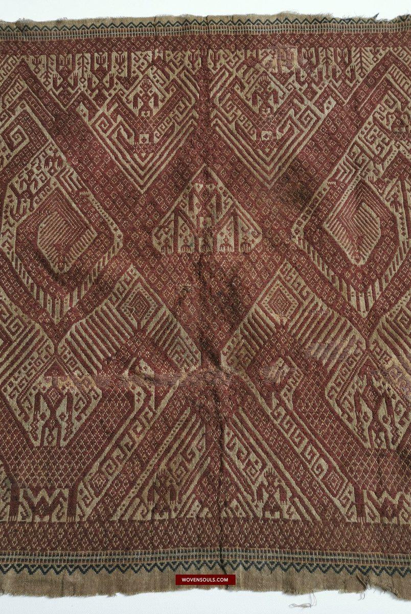 930 Antique Sumatra Tampan Ship cloth Textile Weaving-WOVENSOULS-Antique-Vintage-Textiles-Art-Decor