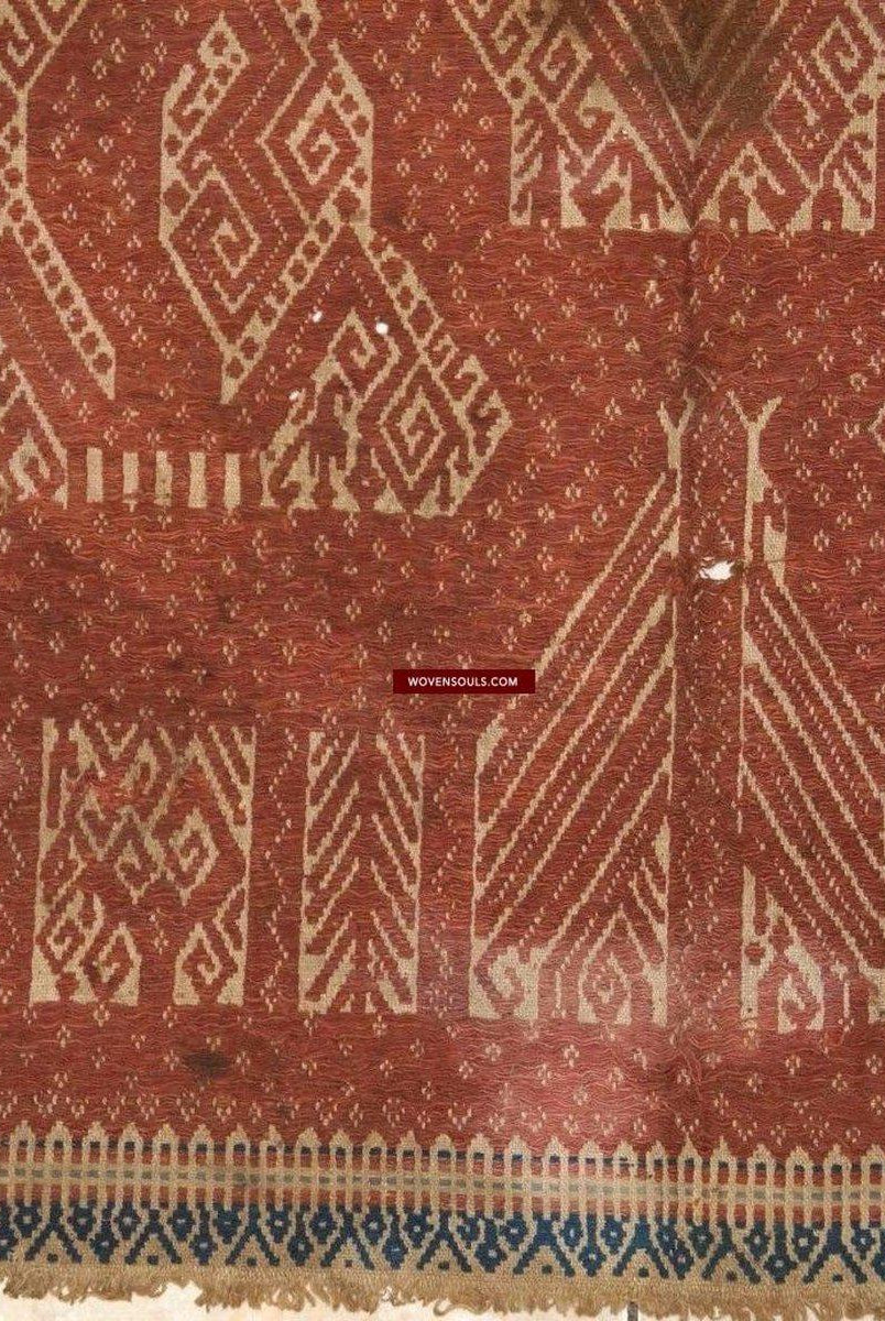 931 Antique SUmatran Tampan Shipcloth Textile-WOVENSOULS-Antique-Vintage-Textiles-Art-Decor