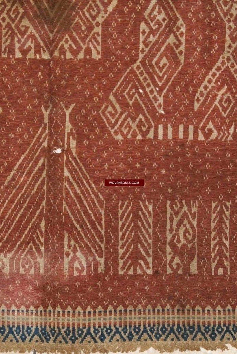 931 Antique SUmatran Tampan Shipcloth Textile-WOVENSOULS-Antique-Vintage-Textiles-Art-Decor