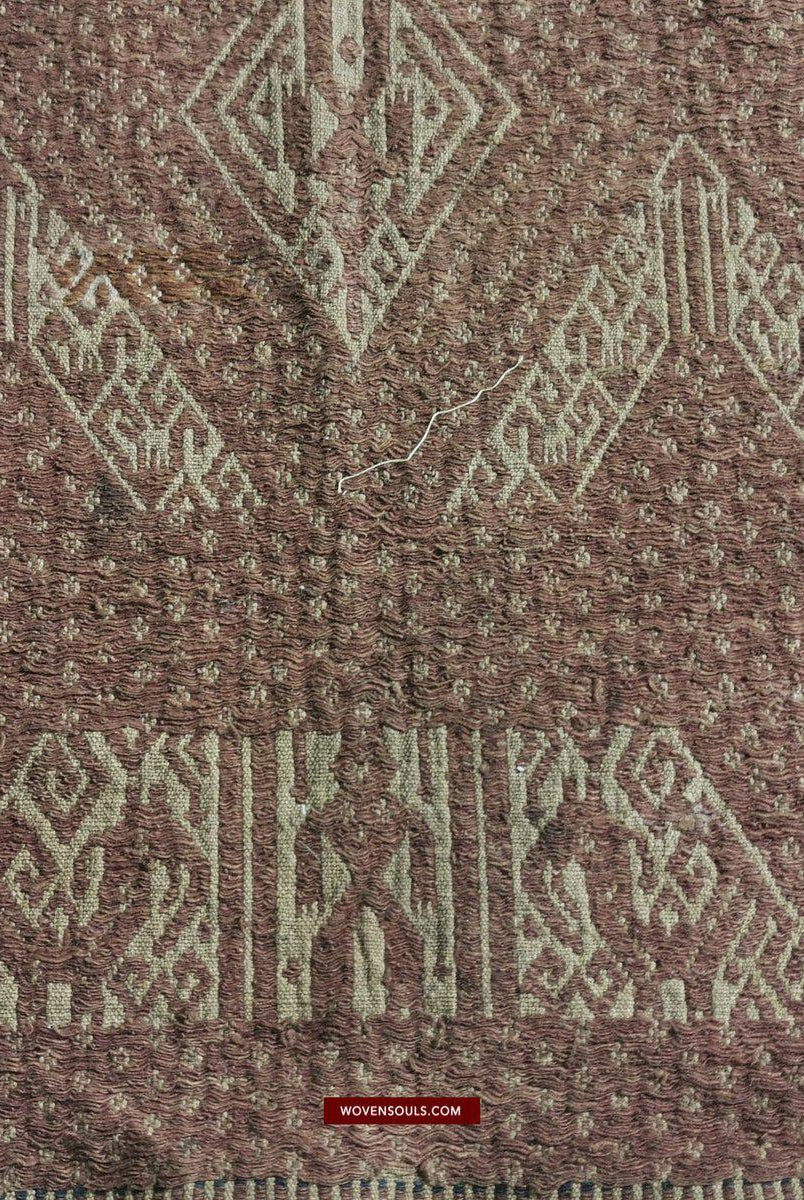 932 Antique Sumatra Tampan Shipcloth Textile Weaving-WOVENSOULS-Antique-Vintage-Textiles-Art-Decor