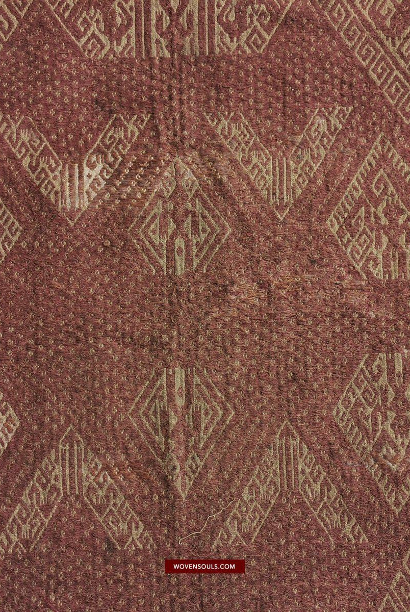 932 Antique Sumatra Tampan Shipcloth Textile Weaving-WOVENSOULS-Antique-Vintage-Textiles-Art-Decor