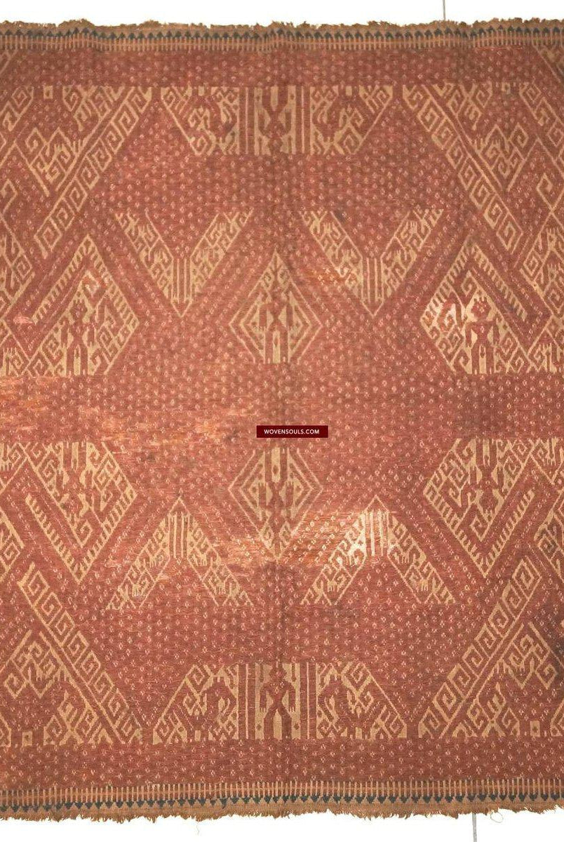 932 Antique Sumatra Tampan Shipcloth Textile Weaving-WOVENSOULS-Antique-Vintage-Textiles-Art-Decor