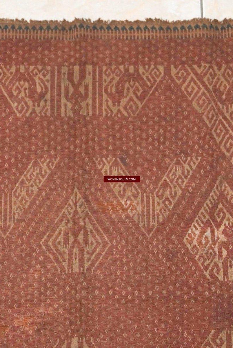932 Antique Sumatra Tampan Shipcloth Textile Weaving-WOVENSOULS-Antique-Vintage-Textiles-Art-Decor