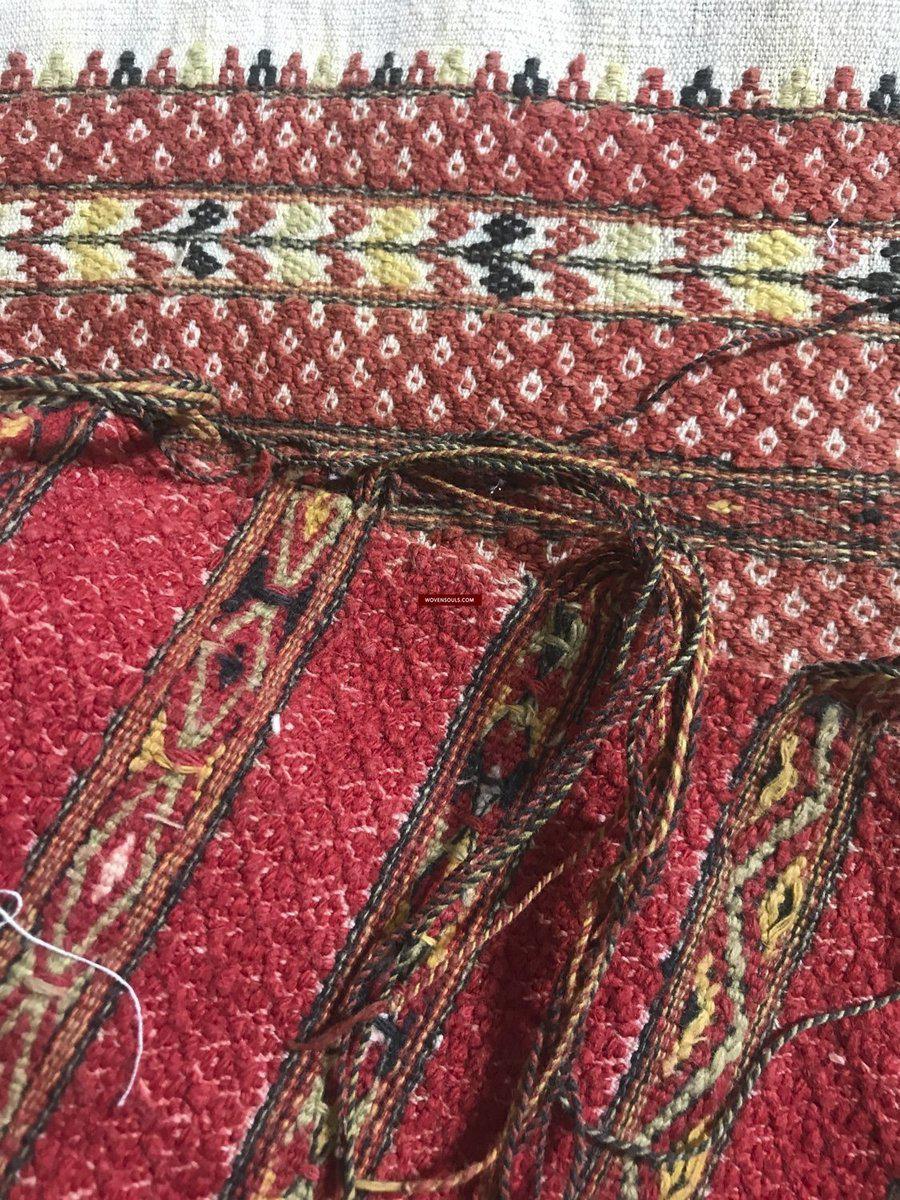 948 Old Hilltribe Tribal Textile Head / Shoulder Cloth-WOVENSOULS-Antique-Vintage-Textiles-Art-Decor