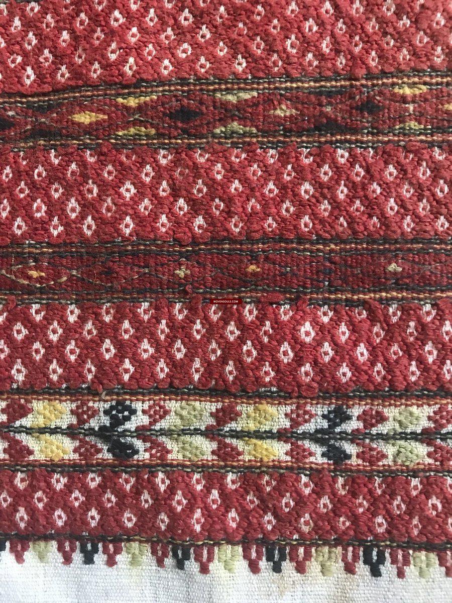 948 Old Hilltribe Tribal Textile Head / Shoulder Cloth-WOVENSOULS-Antique-Vintage-Textiles-Art-Decor