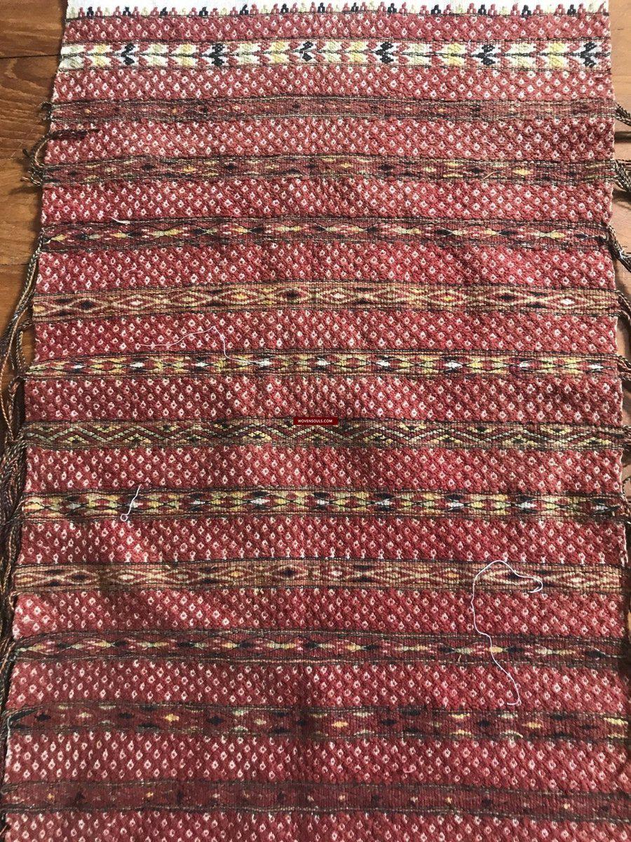 948 Old Hilltribe Tribal Textile Head / Shoulder Cloth-WOVENSOULS-Antique-Vintage-Textiles-Art-Decor